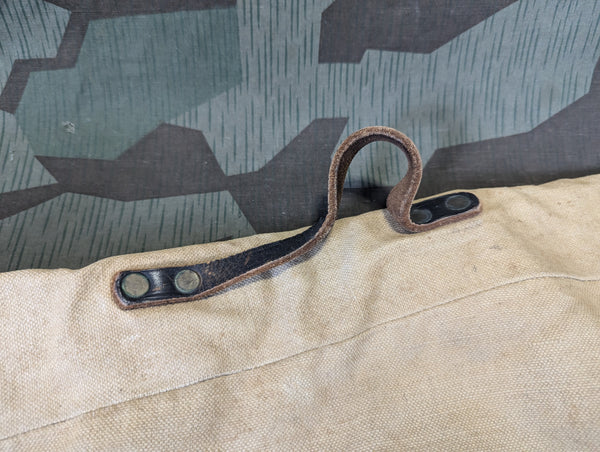 German Tan Canvas with Red Stripe Bag