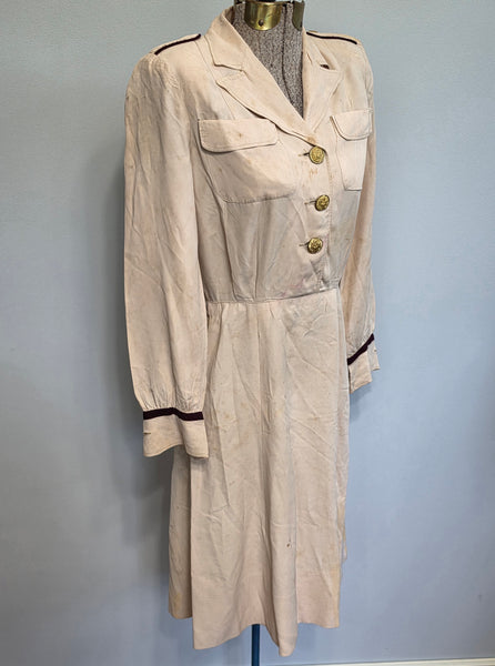 Army Nurse Beige Off-Duty Dress (AS-IS) <br> (B-37" W-26" H-35")