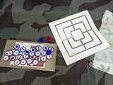 Original Wehrmacht Schach-Dame-Mühle Game Set Complete