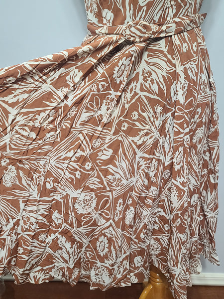 Harvest Print Dress <br> (B-36" W-30")