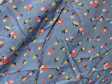Blue Cold Rayon Flower Print Dress <br> (B-42" W-40" H-45")