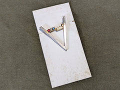 Victory Pin Rhinestone V Dot-Dot-Dot-Dash
