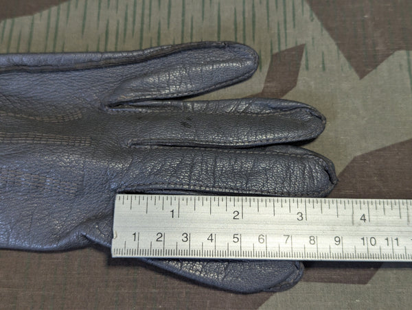 Gray Leather "Officer's" Gloves Size 8 1/2