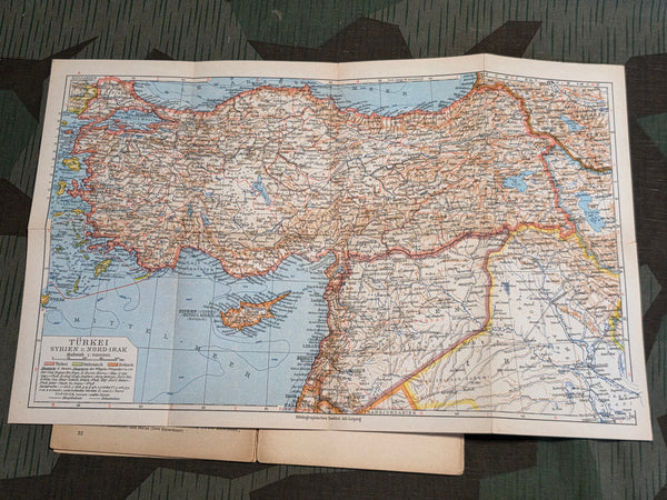 Set of 2 Schlag Nach Books: Iran, Arabia, Afghanistan, India and Turkey, Iraq, Eygpt