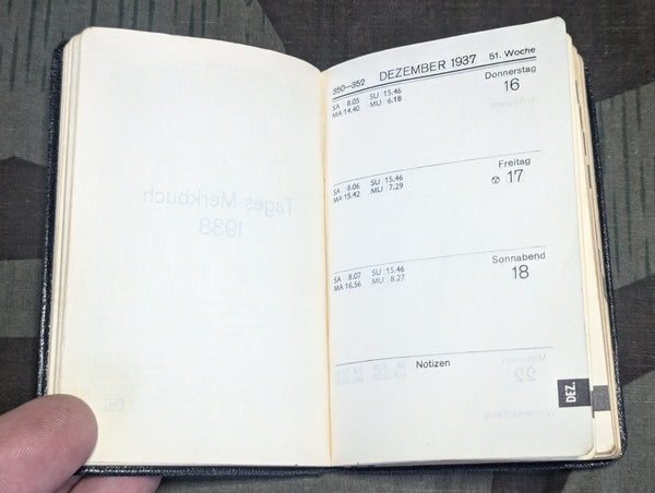1938 Ruhr Kohle Pocket Calendar