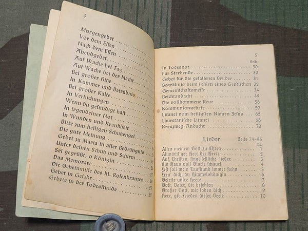 Soldier's Catholic Feldgesangbuch Song Book