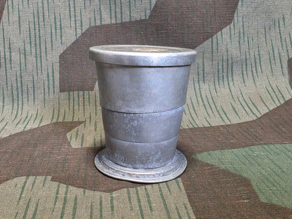 Collapsible Aluminum Cup with Lid (Shot Glass Size)
