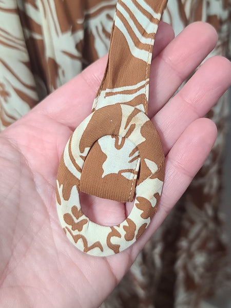 Harvest Print Dress <br> (B-36" W-30")