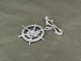 US Navy Ship's Wheel Sweetheart Pin