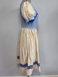 German Light Blue Dirndl and Apron <br> (B-34" W-25.5")