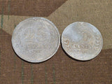 Lot of 4 Netherlands Coins (1941 & 1942)