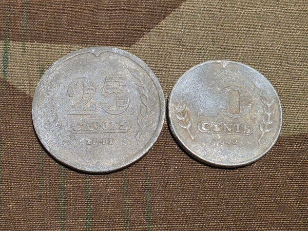 Lot of 4 Netherlands Coins (1941 & 1942)