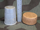 Collapsible German Aluminum Cup w Paper Container