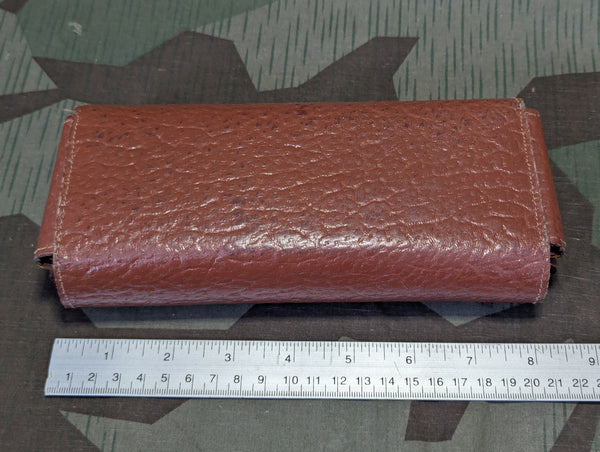 Leather Pen and Pencil Case With Contents