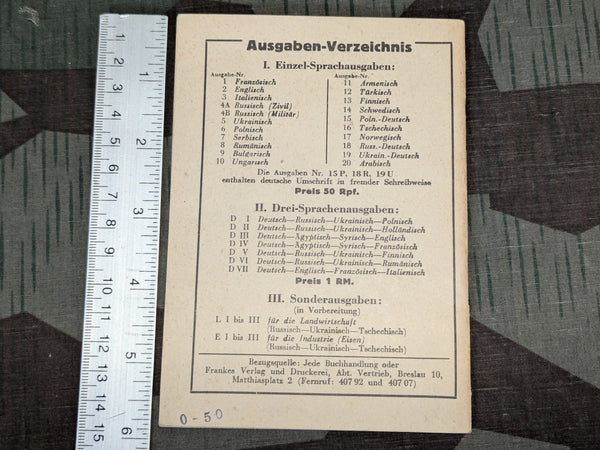 Original German-Polish Dictionary w/ Pictures