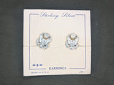 Army Eagle Screw Back Earrings on Card