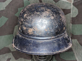 Luftschutz Helmet with Liner Blown Out Rivets