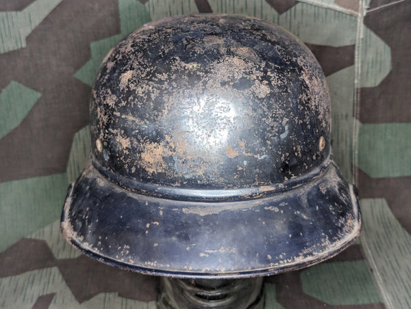 Luftschutz Helmet with Liner Blown Out Rivets