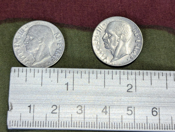 Two Italy 20 Centesimi Coins (1940 & 1942)