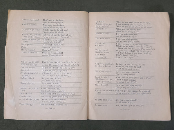 1938 Czech Book about Learning English