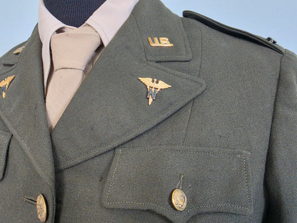 Nurse Uniform Grouping: Ike Jacket, Skirt, Hat, Blouse and Tie <br> (B-38" W-26.5" H-37")