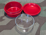Red Trumpf Butter Dish with Glass Liner