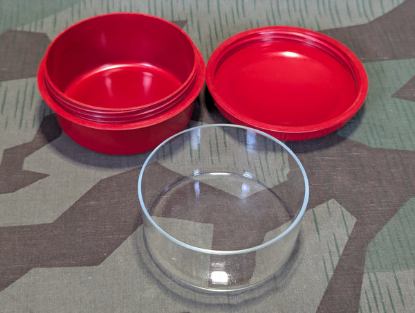 Red Trumpf Butter Dish with Glass Liner