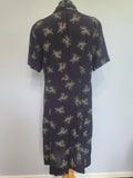Plus Size Black Rayon Firework Print Dress <br> (B-57" W-49" H-62")