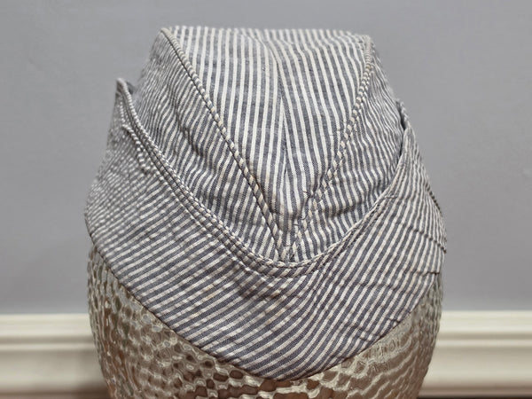 WAVES Seersucker Garrison Cap (Size 21 1/2)