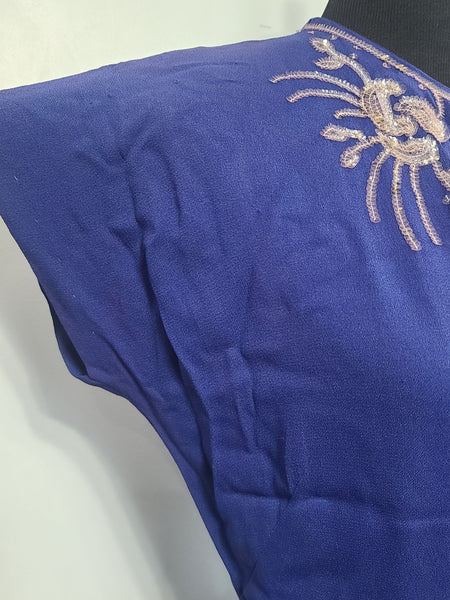 DuBarry Blue Sequin Gown 1945 <br> (B-38" W-29" H-38")