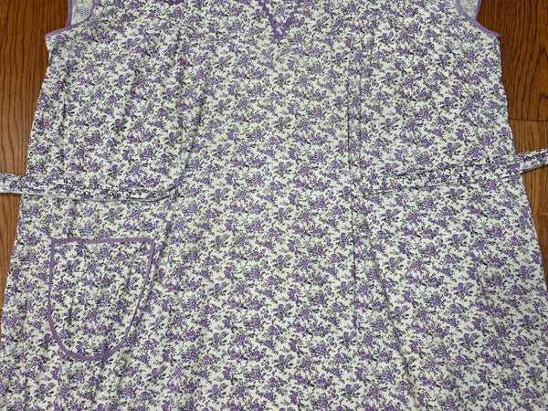 Purple Flower Print Dress <br> (50" Bust)