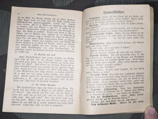 WWI Jokes and Amusements For Our Feldgrays