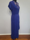 DuBarry Blue Sequin Gown 1945 <br> (B-38" W-29" H-38")