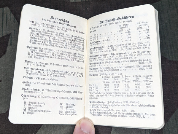 1937 Changed to 1941 Pocket Calendar