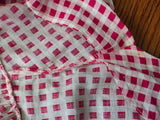 Red and White Gingham Dress <br> (B-41" W-32" H-40")
