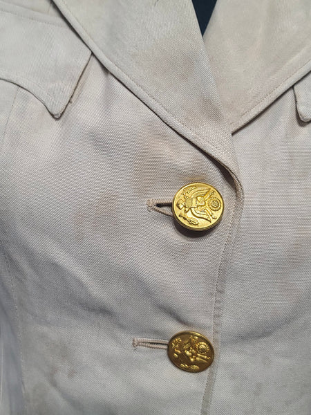Army Nurse Beige Jacket (as-is) <br> (34" Bust)