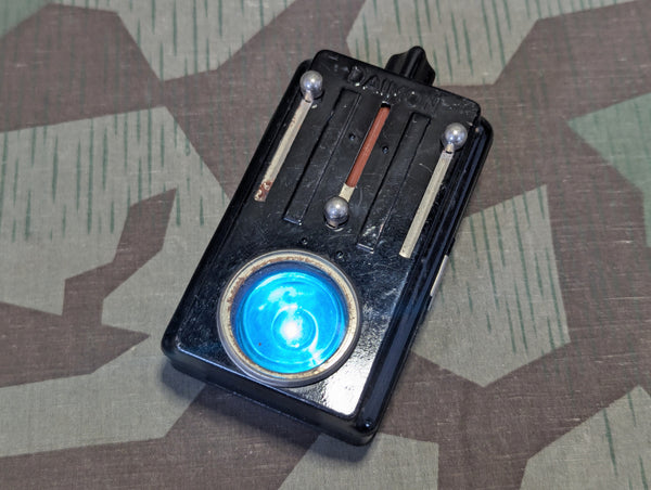 Wehrmacht Style Daimon Flashlight Leather and Wire Button Loop Light Rust