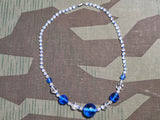 Blue Glass Bead Necklace