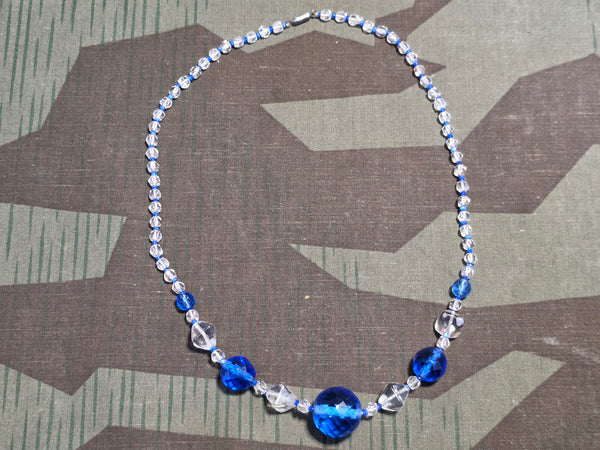 Blue Glass Bead Necklace