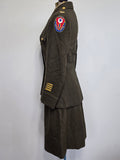 Named Army Nurse Uniform Grouping: Jacket, Skirt, Hat, Blouse, Tie & More <br> (B-34" W-24" H-34")