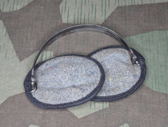 Original German Folding Earmuffs Gray and Black