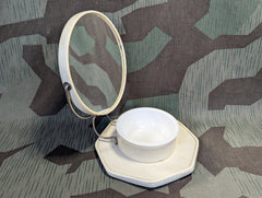 Celluloid Shaving Mirror and Cup