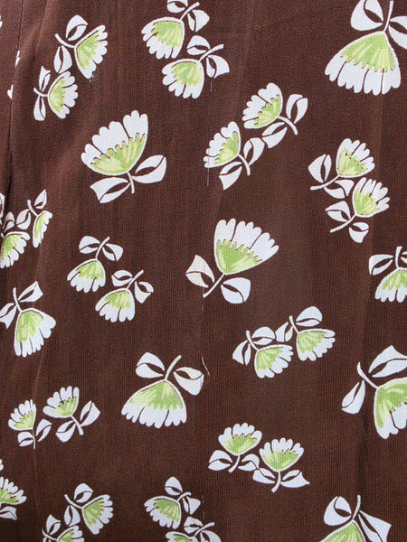 Brown Peplum Dress <br> (B-43" W-34" H-39")