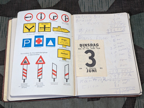 1941 Pocket Calendar Soldier Stationed in Belgium