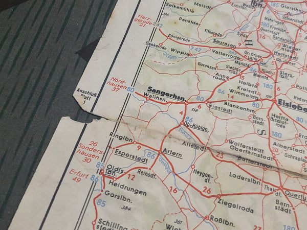 Original Shell Map of Anhalt Thüringen Sachsen