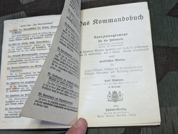 Das Kommandobuch WWI Infantry Manual 1915