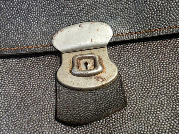 Pre War German Pebbled Leather Briefcase