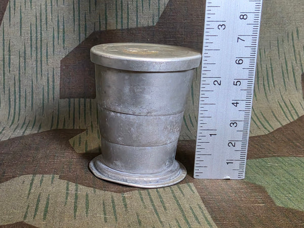 Collapsible Aluminum Cup with Lid (Shot Glass Size)
