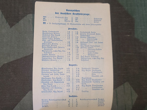 1939 Sparkasse Wunsiedel Pocket Calendar
