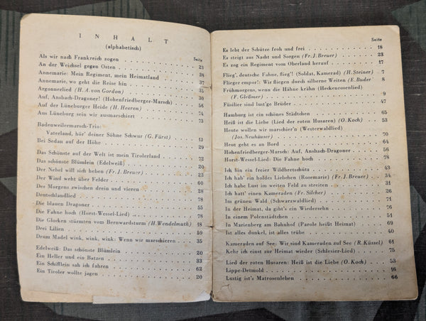 Das Neue Soldaten Liederbuch Soldier's Song Book Band 1 AS-IS